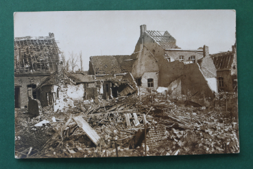 Ansichtskarte Foto AK Zonnebeke Zonnebecke Flandern 1914-1918 Weltkrieg zerstörte Häuser Ruinen Ortsansicht Belgien Belgique Belgie